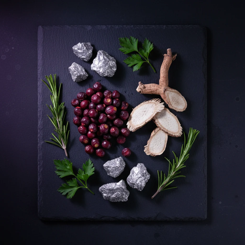 Naturliga råvaror: sågpalmettofrukter, ashwagandharot, zink - ingredienser i Alpha Drive kosttillskott